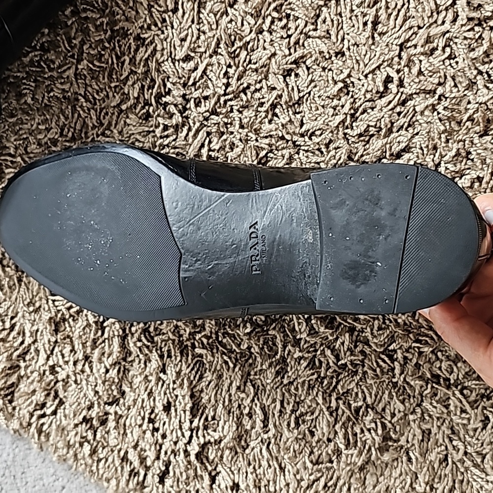 Prada leather dress Slip on men's shoes 👞 - Picture 6 of 9